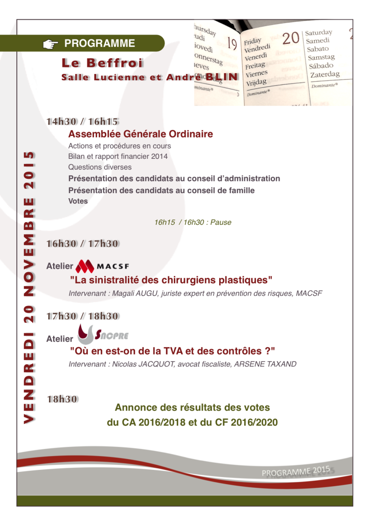 Programme SNCPRE-MACSF Amphi Blin le 20-11-2015